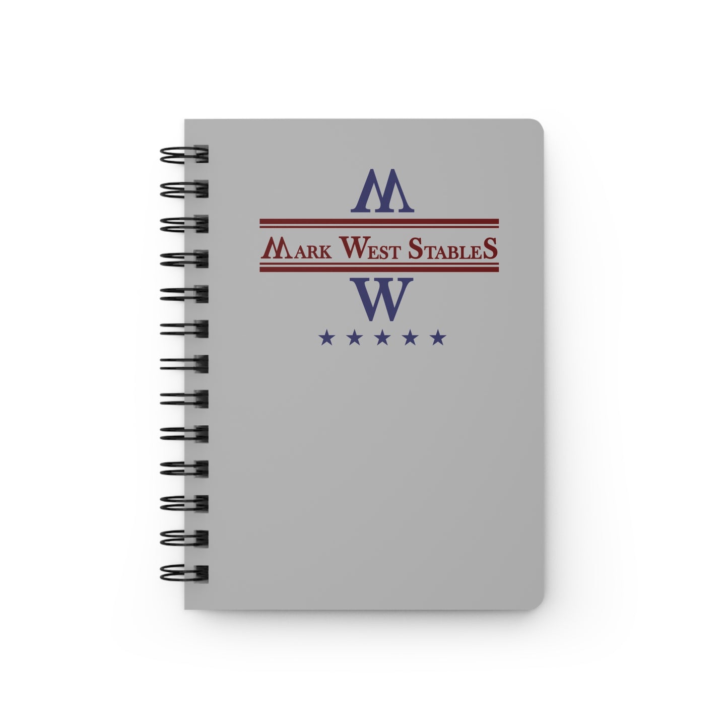 Mark West Stables Spiral Journal — Equestrian Logo Notebook