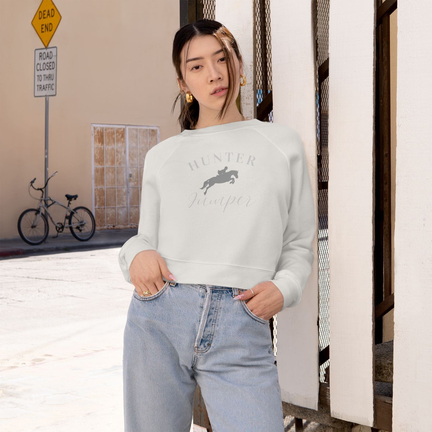 Women's Hunter Jumper Cropped Fleece Pull Over