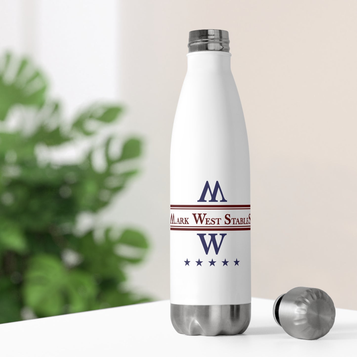 Insulated Bottle — Mark West Stables Logo 20oz Stainless Water Bottle