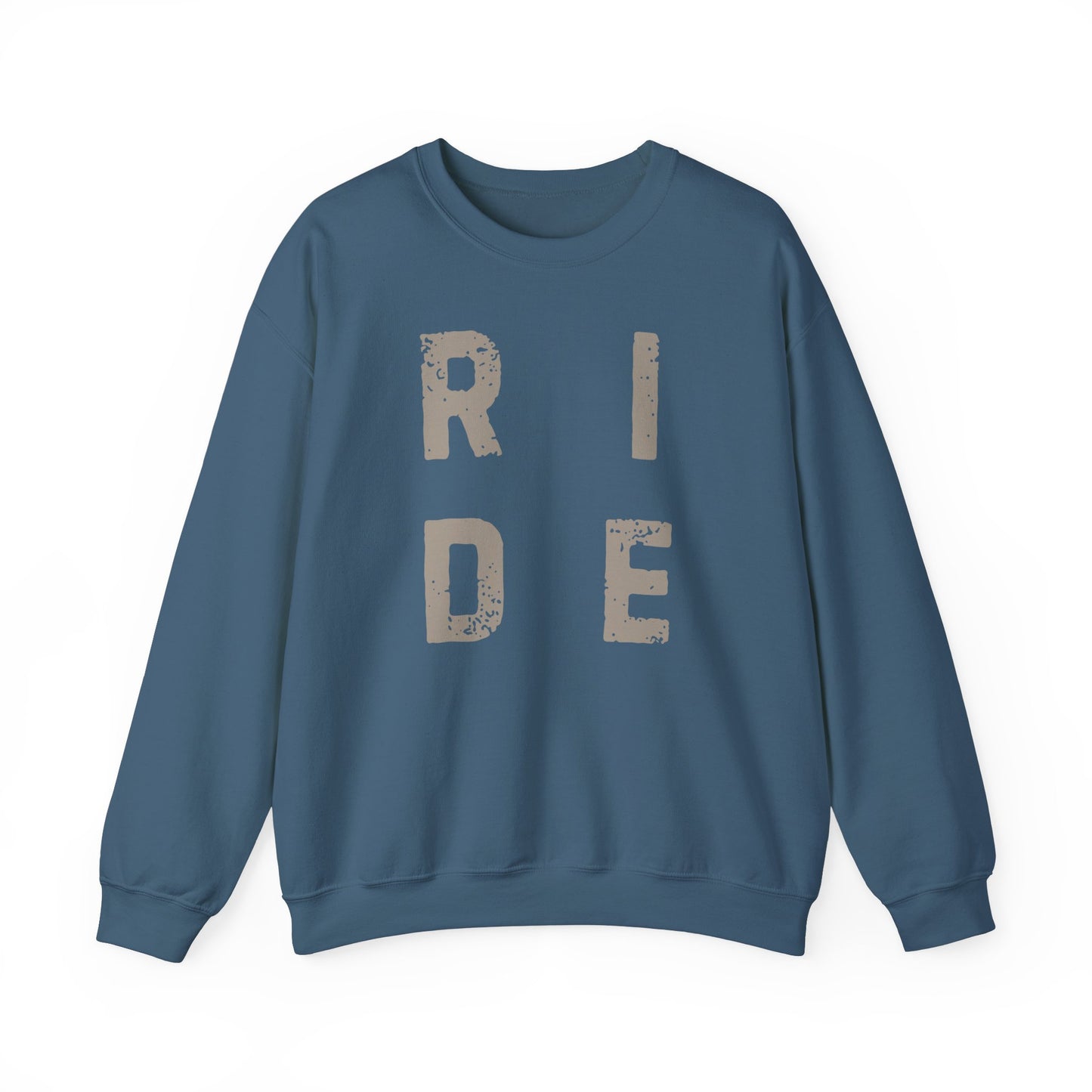 RIDE Unisex Sweatshirt Ideal for Riders Western and English Horse Lovers Cozy Comfortable Crewneck