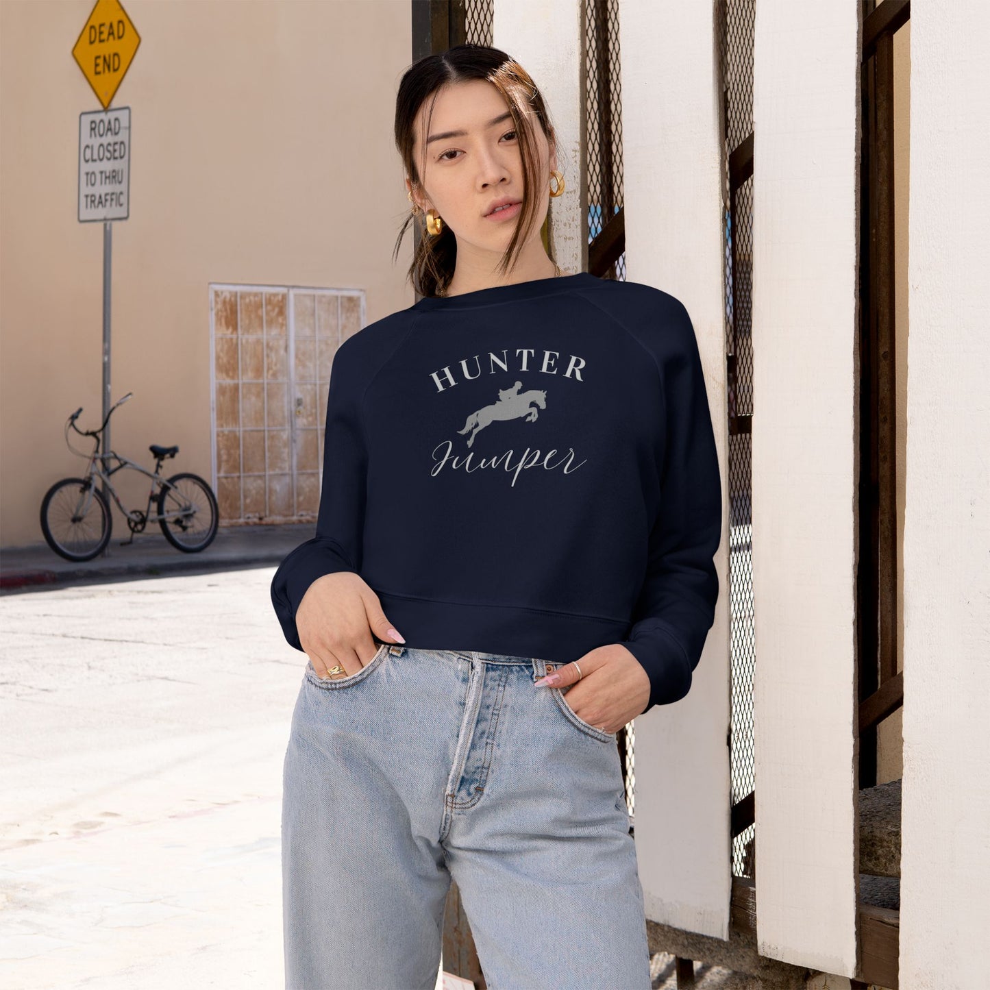 Women's Hunter Jumper Cropped Fleece Pull Over