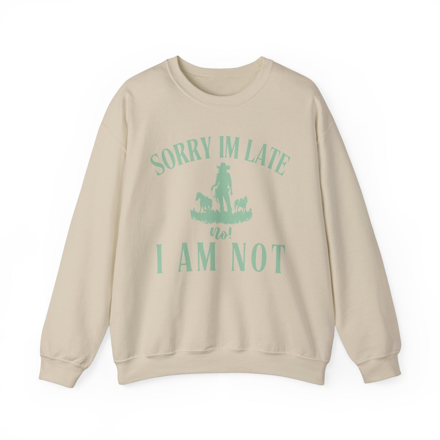 I'm Late Soft Horse Lover - Equestrian Crewneck Sweatshirt