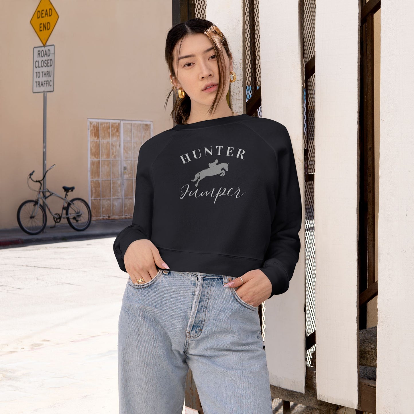 Women's Hunter Jumper Cropped Fleece Pull Over