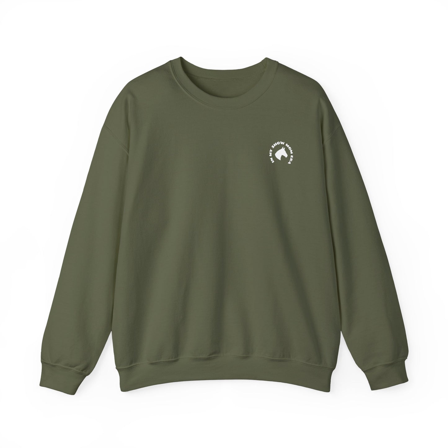 In my Show Mom Era sweatshirt