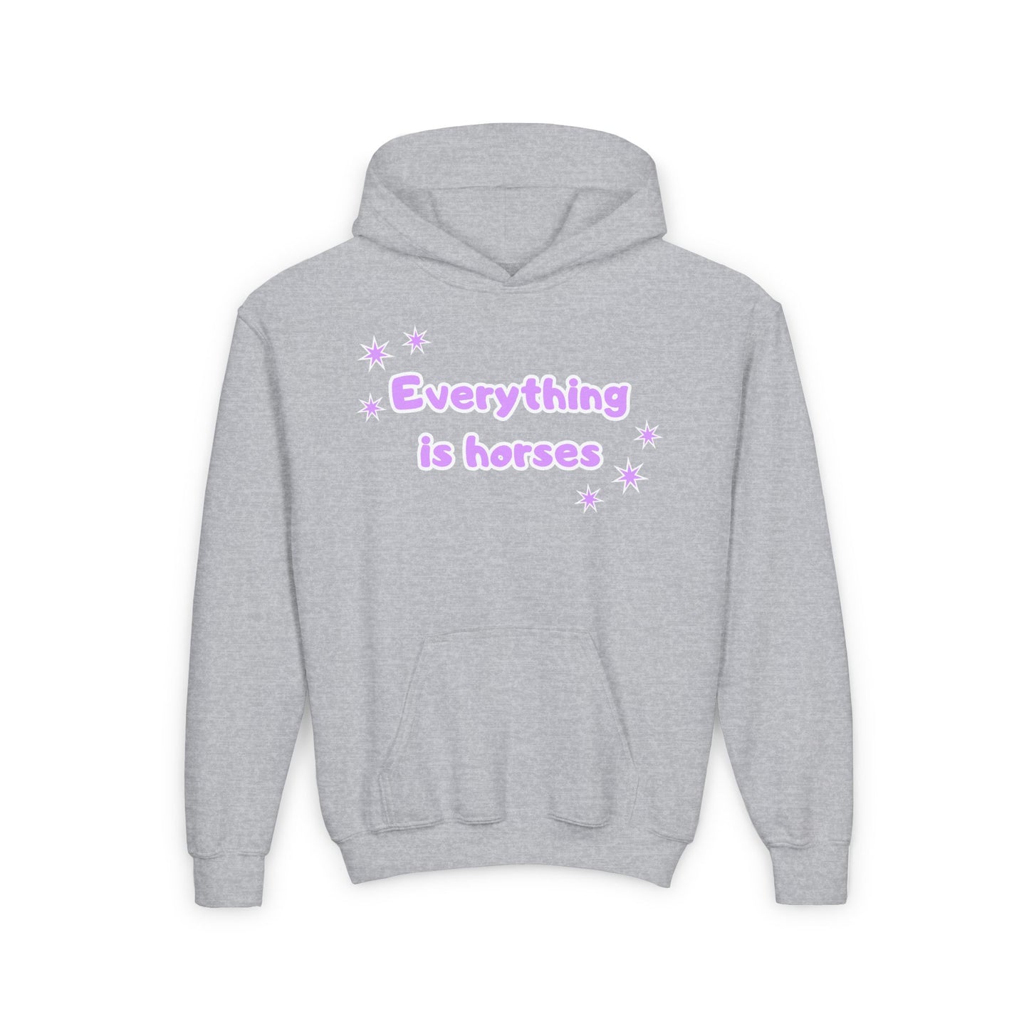 Everything is Horses, Equestrian Youth Hoodie - Horse Lover Gift