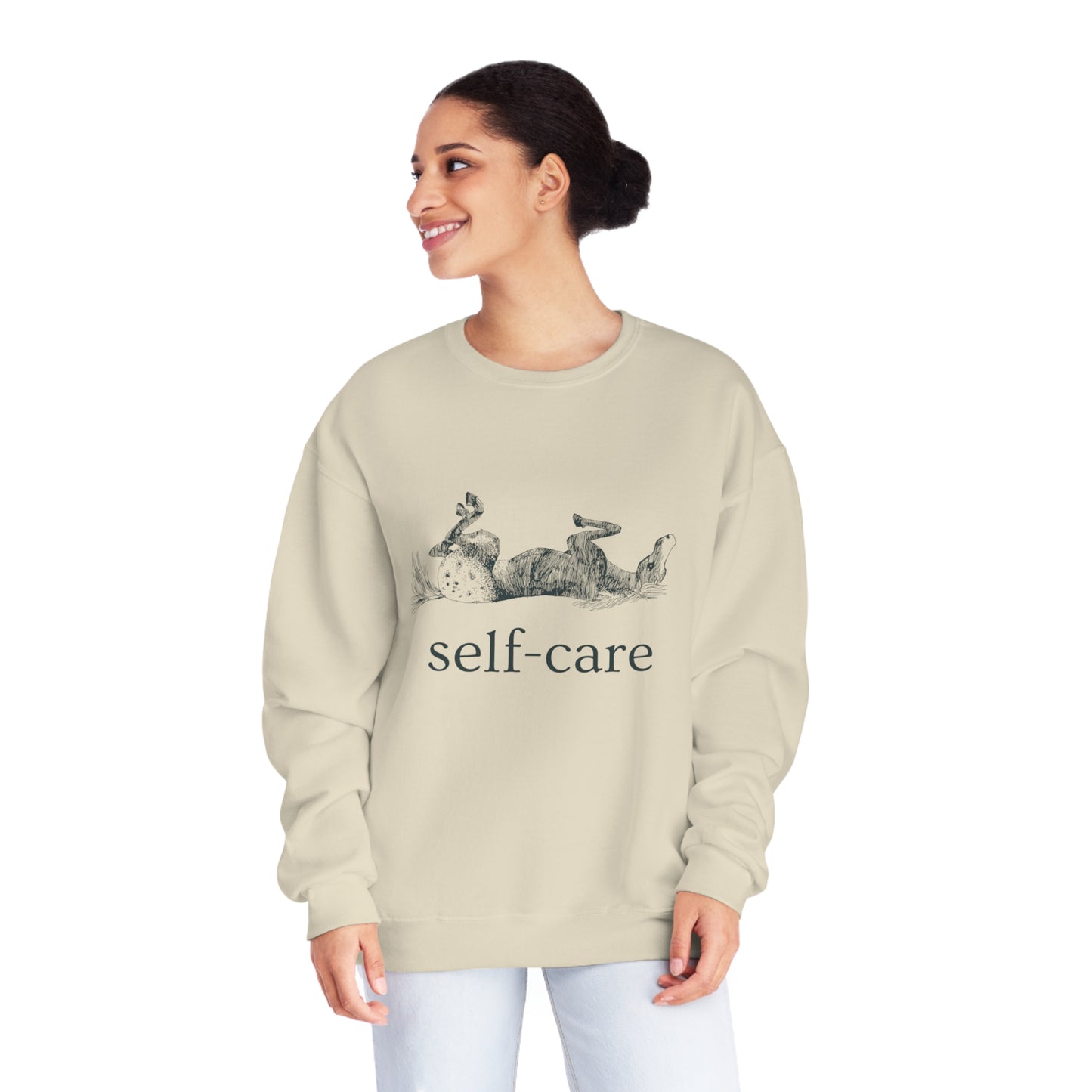 Equestrian Self-Care Crewneck Sweatshirt - Blue