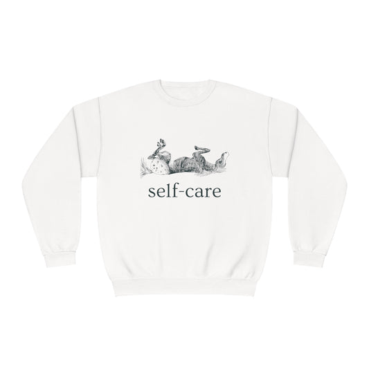 Equestrian Self-Care Crewneck Sweatshirt - Blue