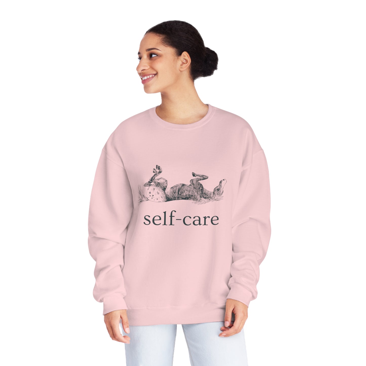 Equestrian Self-Care Crewneck Sweatshirt - Blue