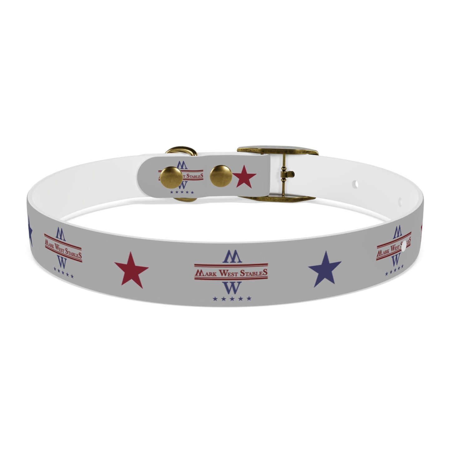 Custom Branded Dog Collar — Mark West Stables Logo Design