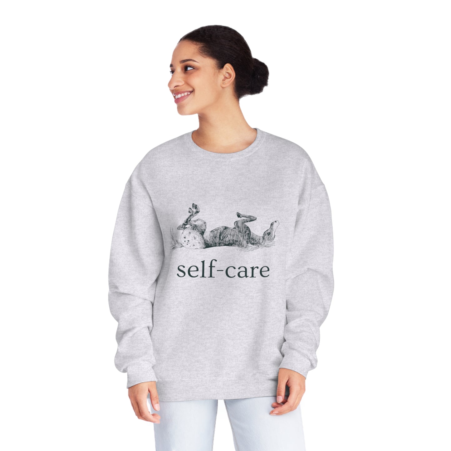 Equestrian Self-Care Crewneck Sweatshirt - Blue