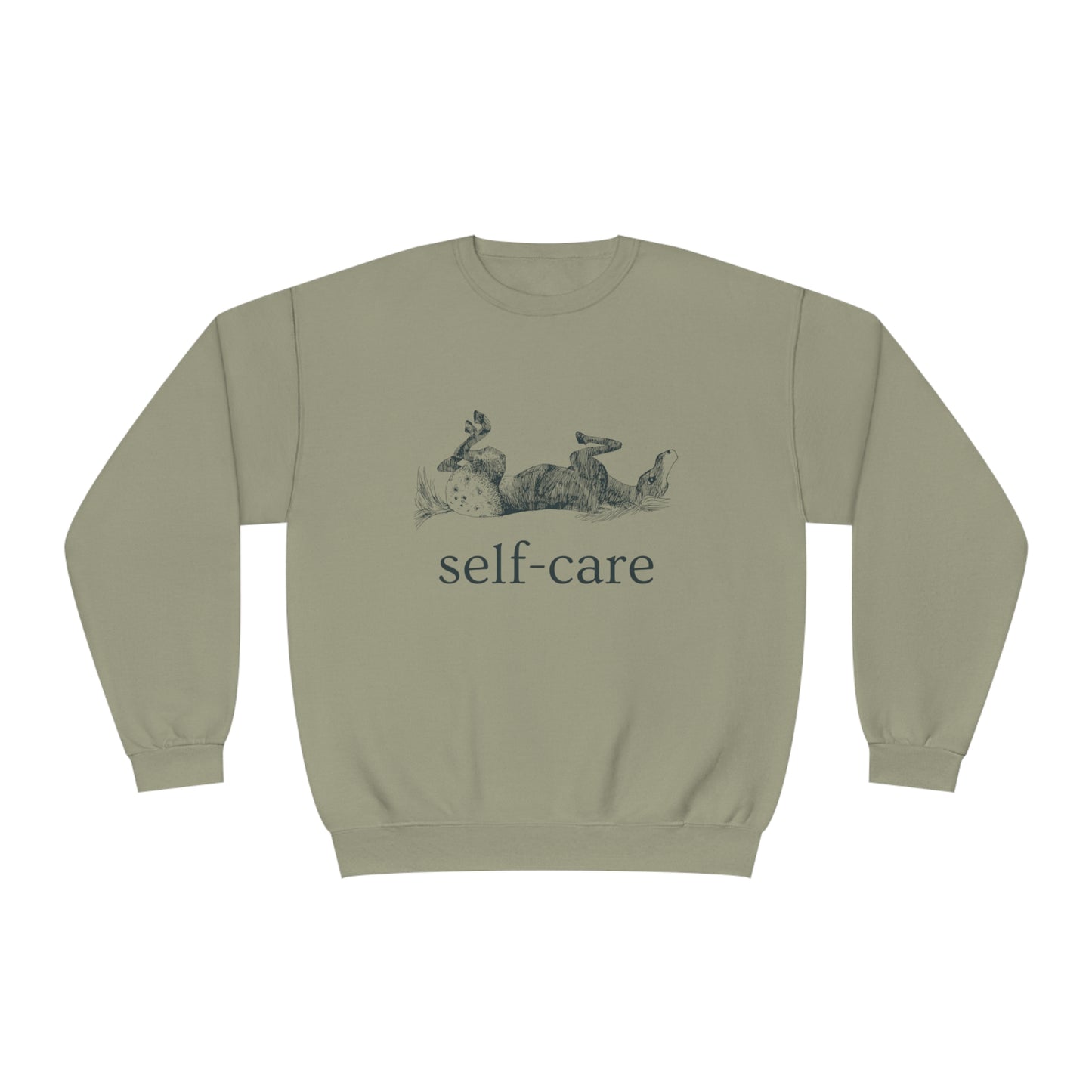 Equestrian Self-Care Crewneck Sweatshirt - Blue