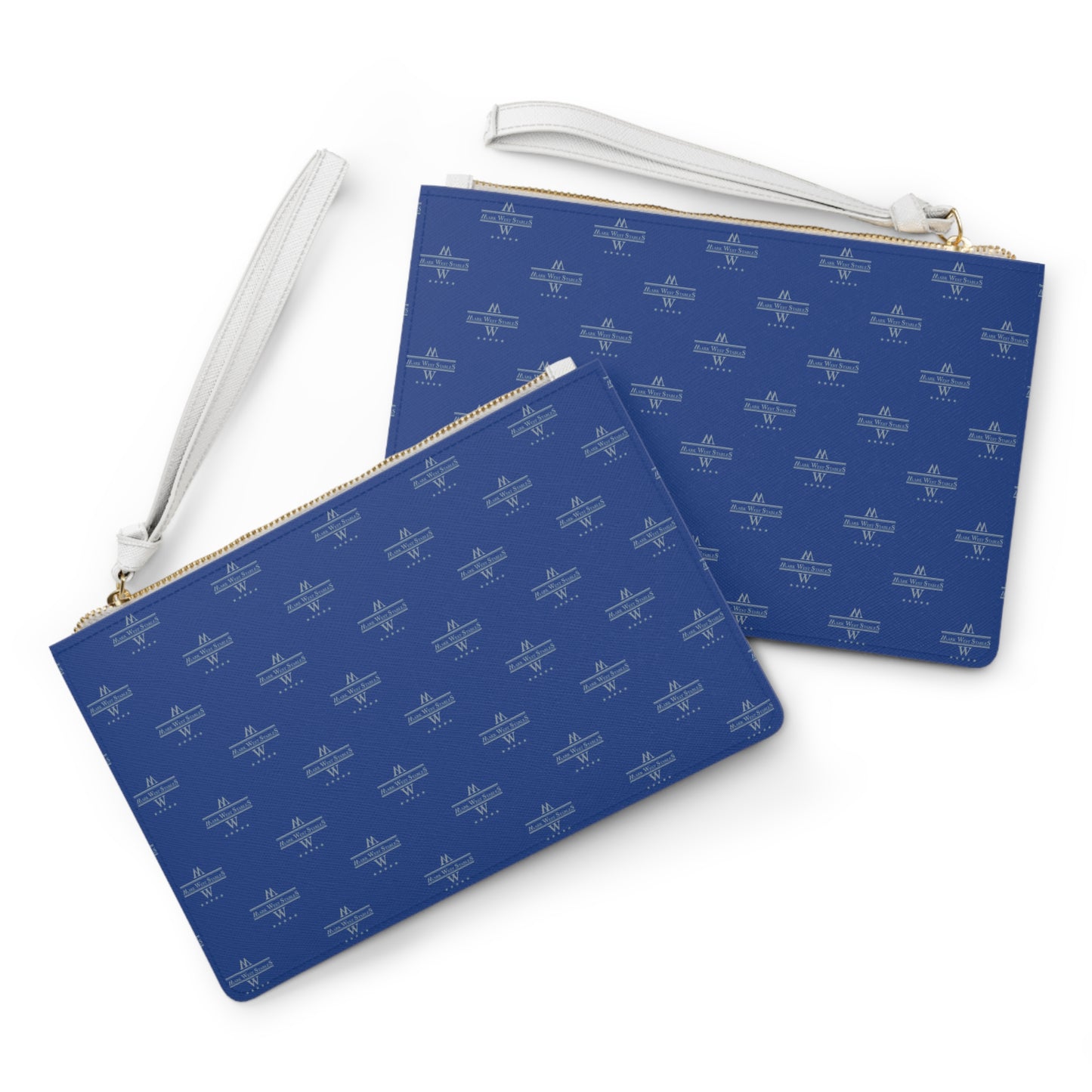 Monogram Clutch Bag - Navy Personalized Design for Mark West Stables