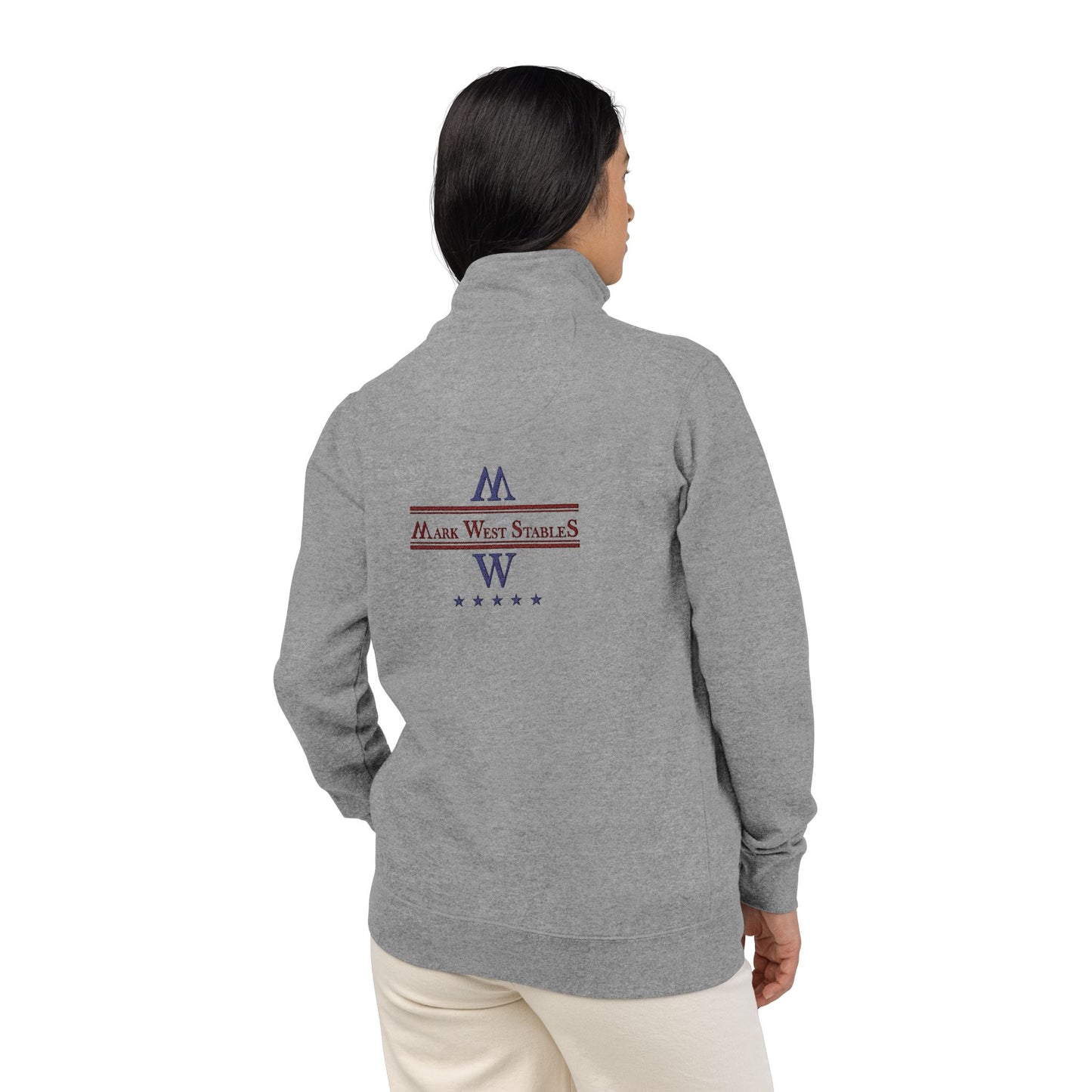 Unisex Equestrian Embroidered Fleece Pullover Personalizeable