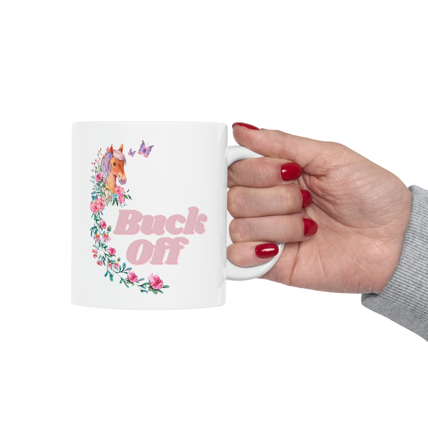 Ceramic Mug, Buck Off 11oz