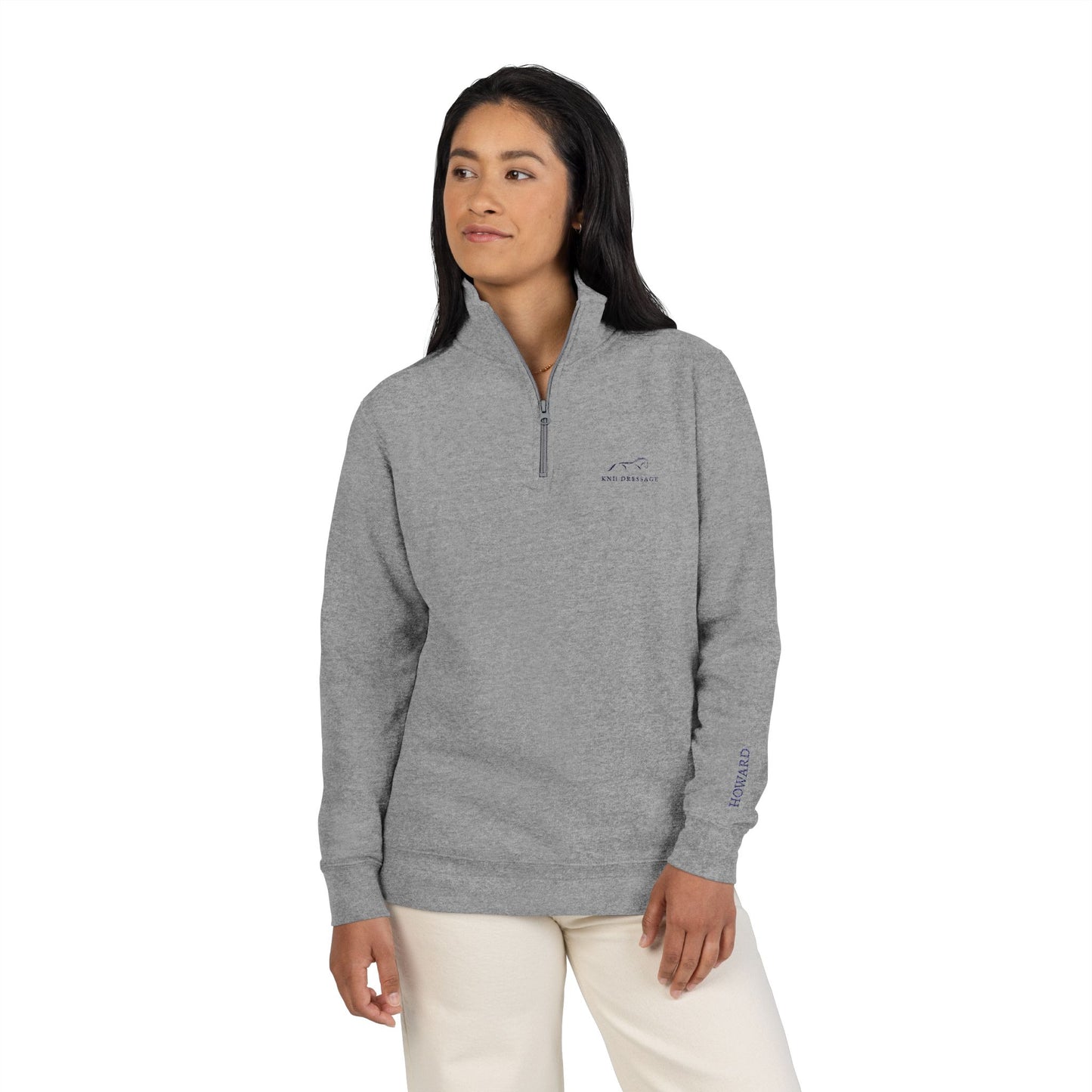 Unisex Equestrian Embroidered Fleece Pullover Personalizeable