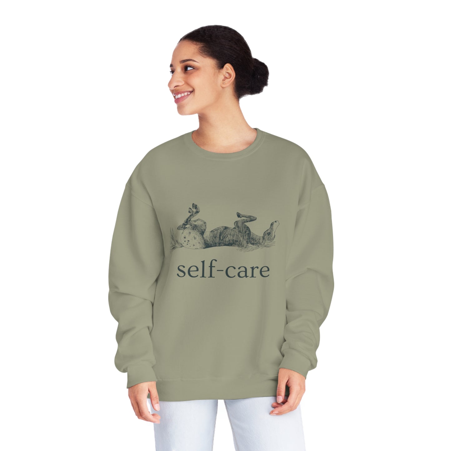 Equestrian Self-Care Crewneck Sweatshirt - Blue