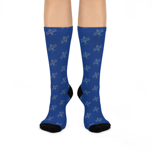 Navy Mark West Stables Unisex Socks