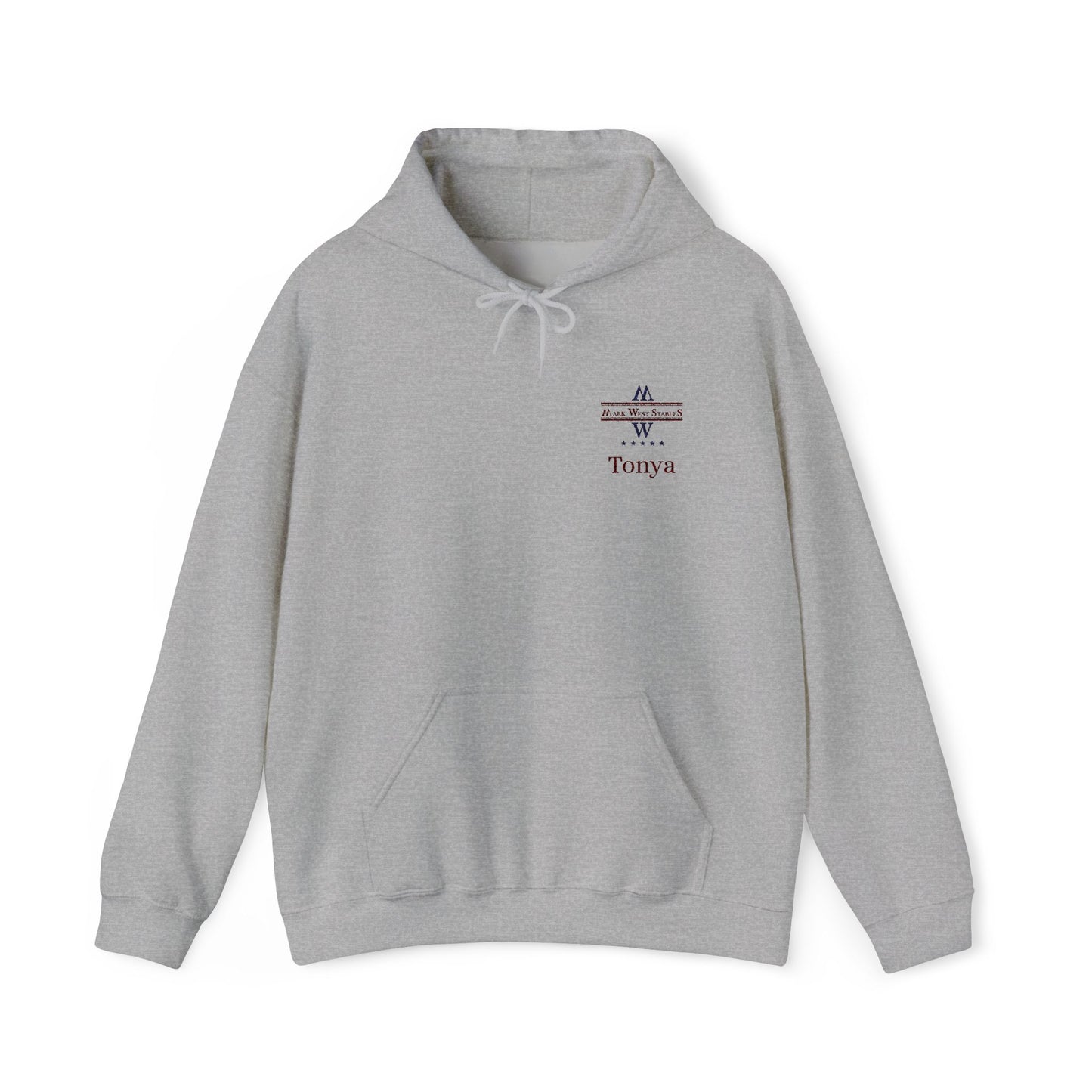Unisex Equestrian Embroidered Hoodie - Mark West Stables - Personalized