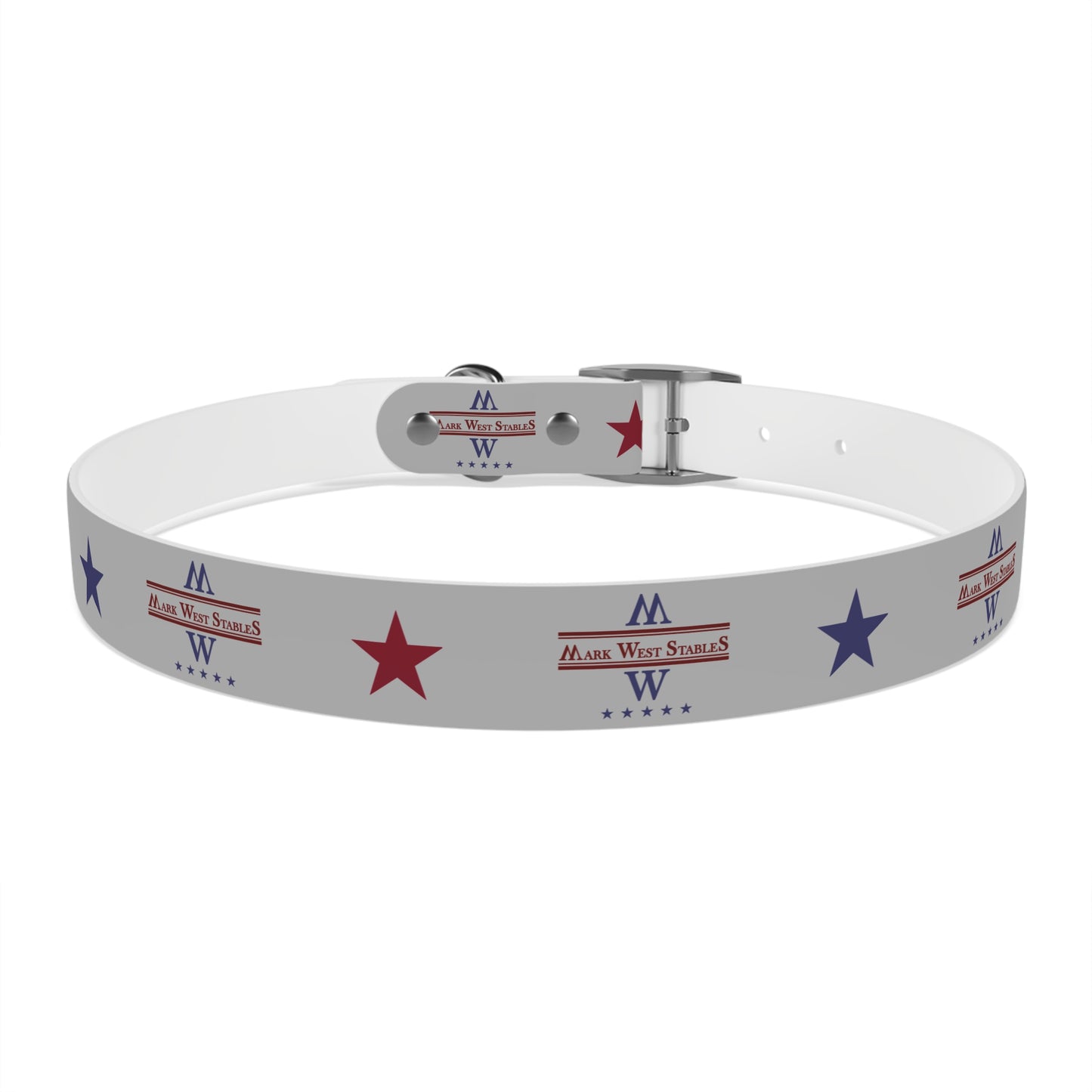 Custom Branded Dog Collar — Mark West Stables Logo Design