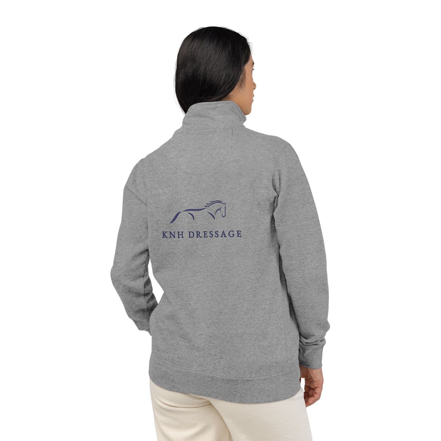 Unisex Equestrian Embroidered Fleece Pullover Personalizeable