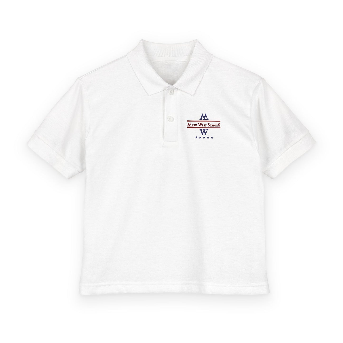 Youth Polo Shirt - Mark West Stables Logo Embroidered Polo for Young Equestrians