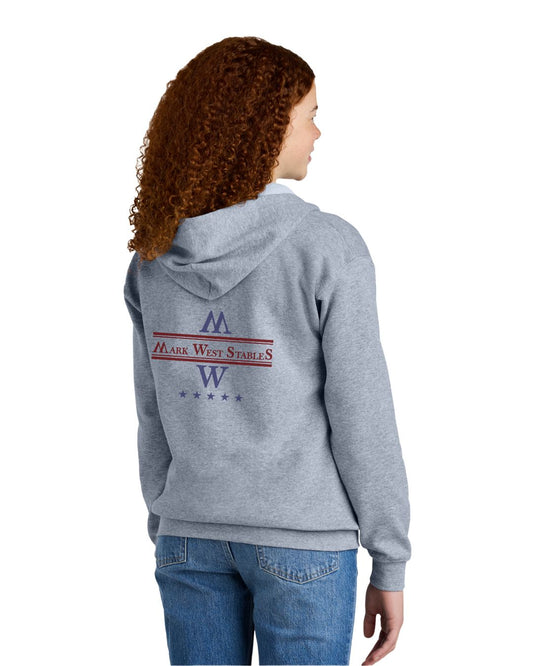 Youth Full Zip Hoodie - Mark West Stables Embroidered Personalizable