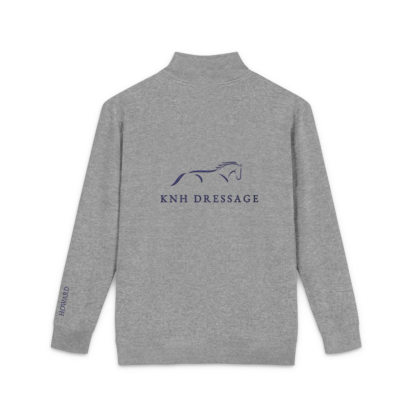 Unisex Equestrian Embroidered Fleece Pullover Personalizeable