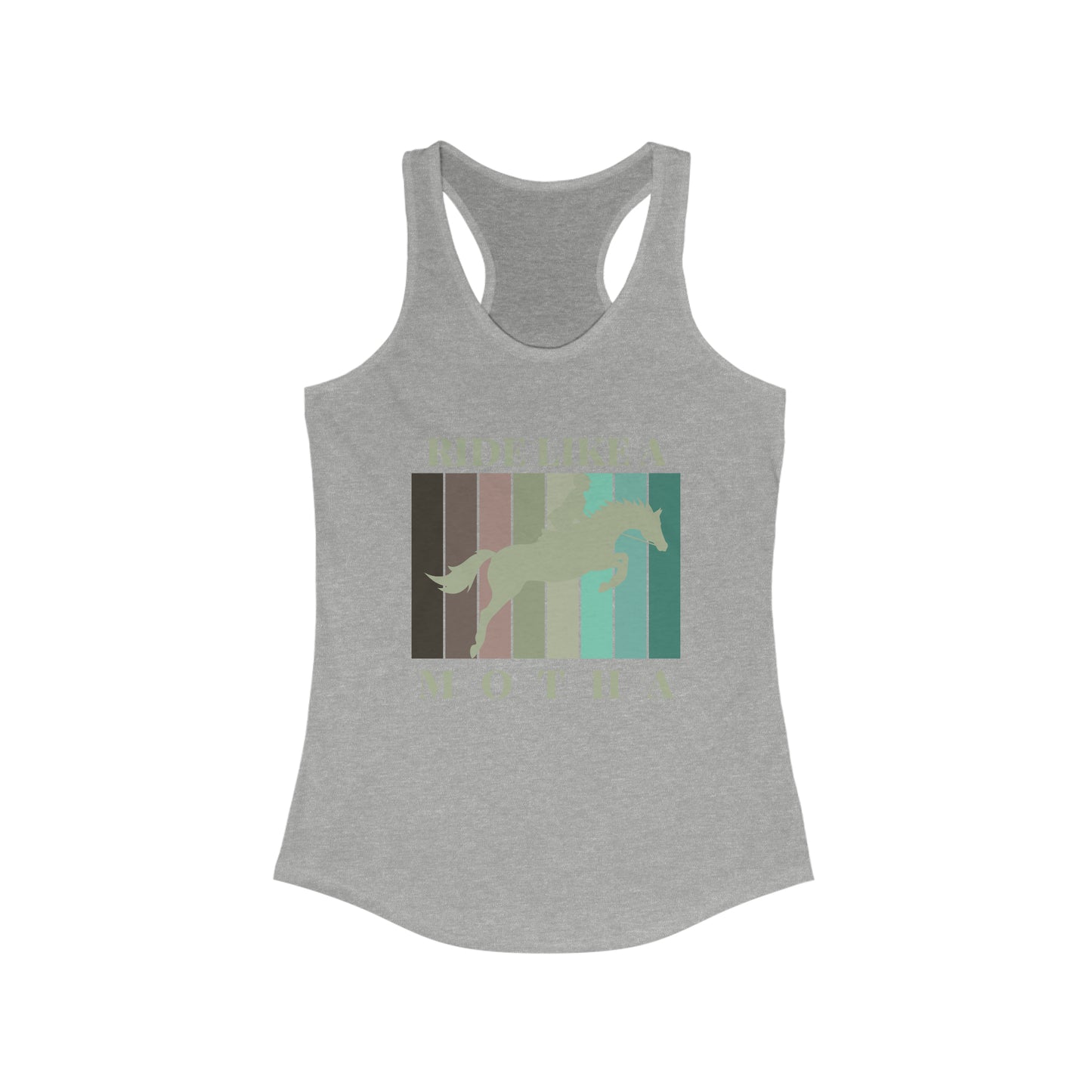 Ride Like a Motha Racerback Tank - Blue and Olive