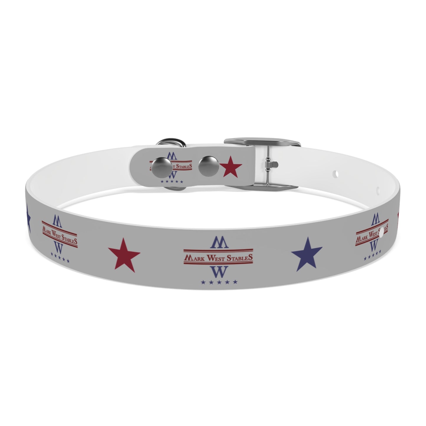 Custom Branded Dog Collar — Mark West Stables Logo Design
