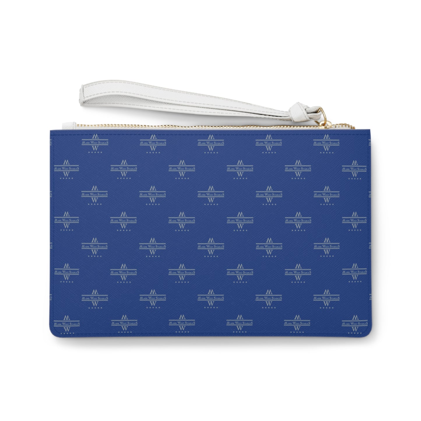 Monogram Clutch Bag - Navy Personalized Design for Mark West Stables
