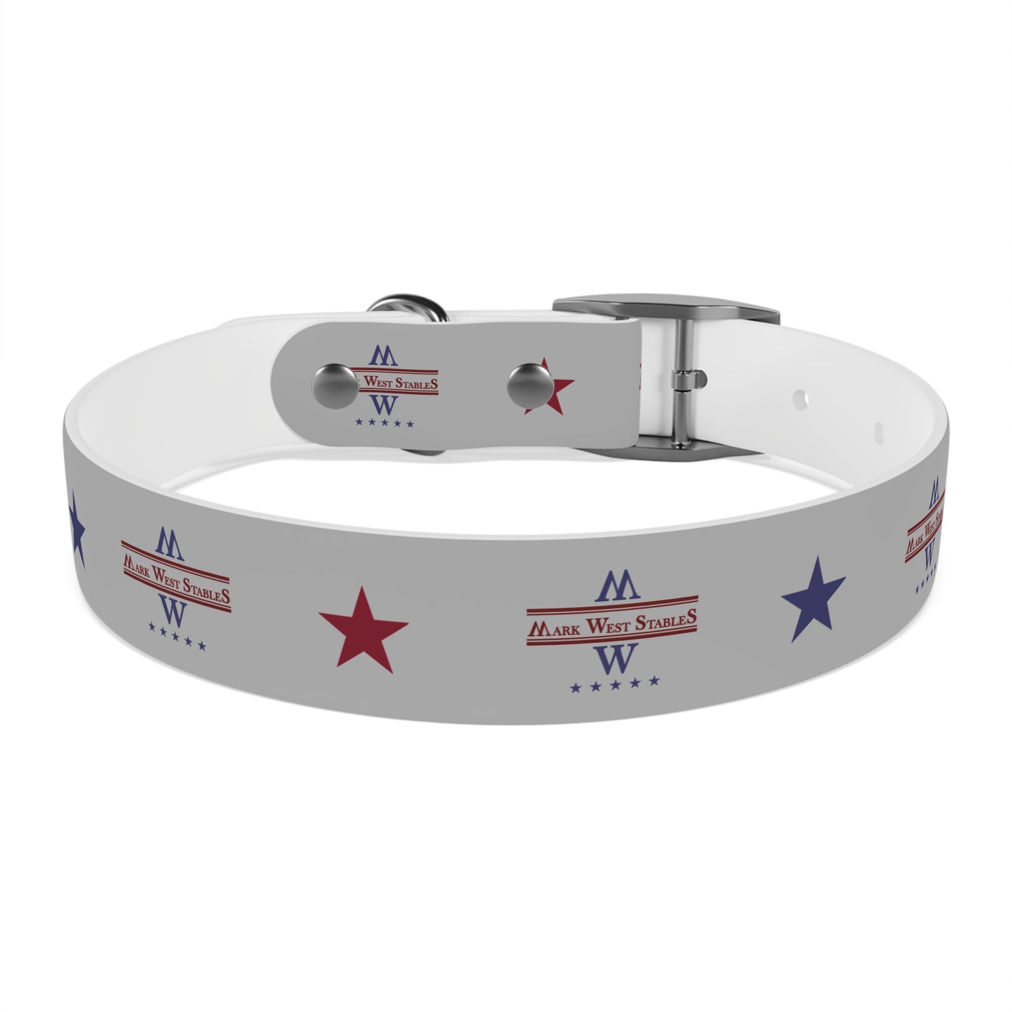 Custom Branded Dog Collar — Mark West Stables Logo Design