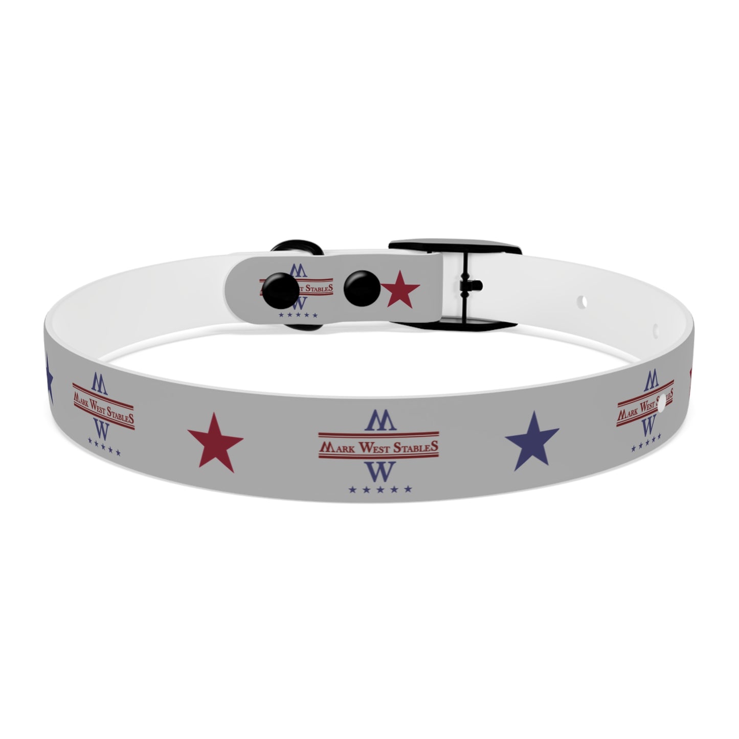 Custom Branded Dog Collar — Mark West Stables Logo Design