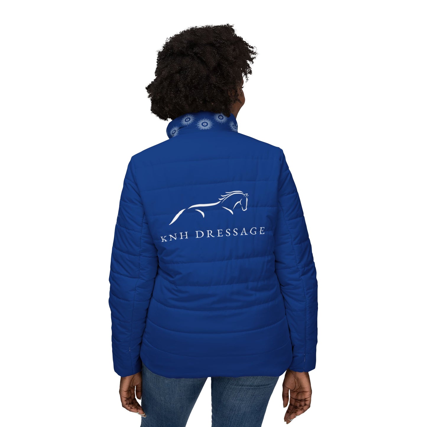 KNH Women’s Puffer Equestrian Jacket in Blue